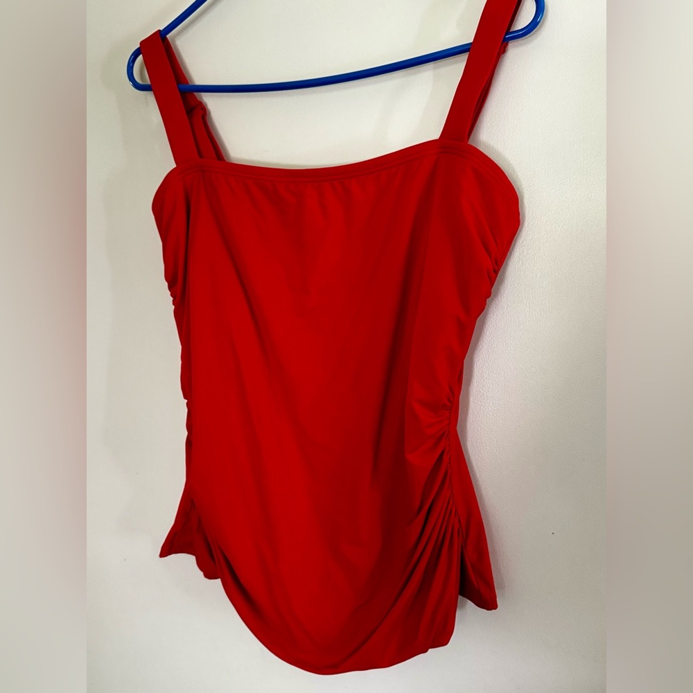 Carmen Marc Valvo Red Tankini purchased at Boston Proper.